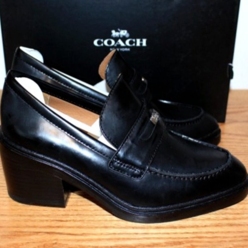 NWT COACH Heath Box Calf, Leather, Sizes 9 & 8, Great for Work, Auth. Included